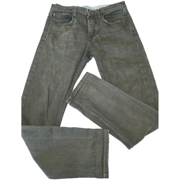 Burberry Brit Denim Jeans Mens Size 30 X 32 Straight Leg Olive Green Pockets EUC - Picture 1 of 16